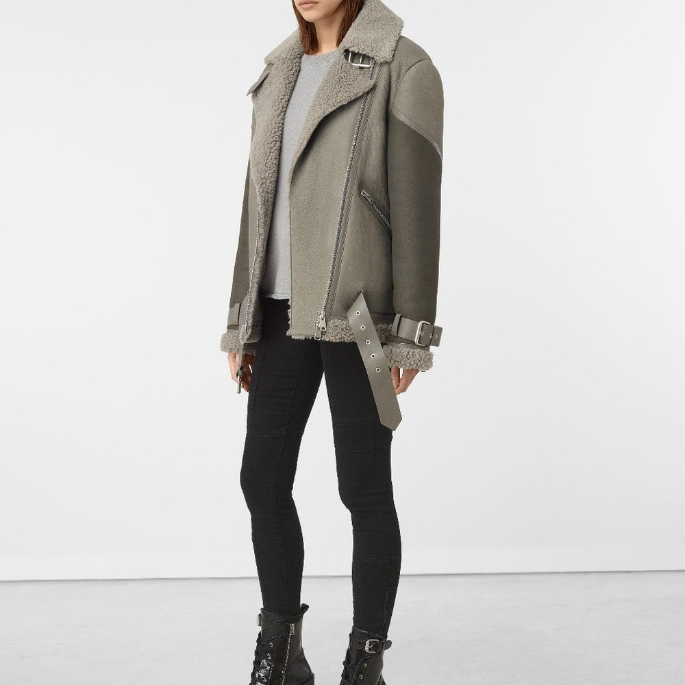 All Saints Hawley Oversized Shearling Jacket